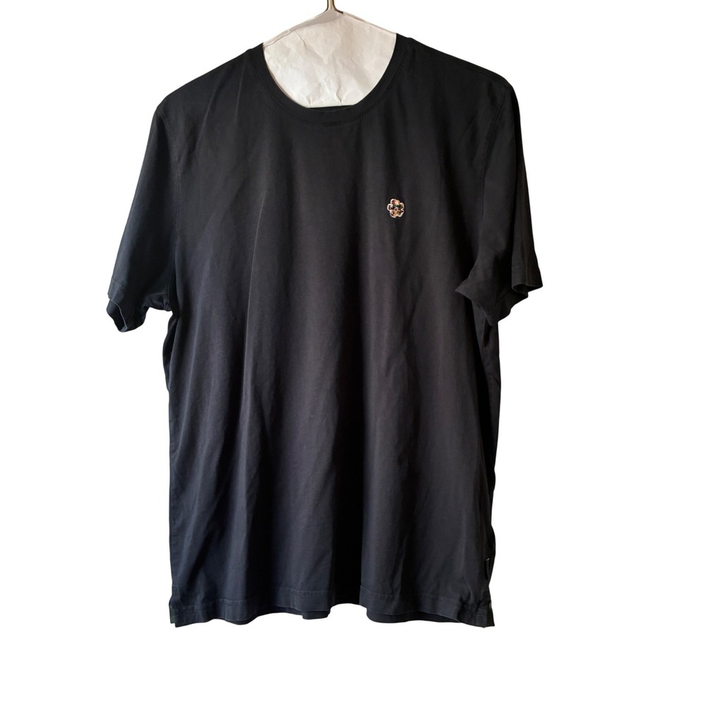 Ted Baker Oxford T-Shirt Womens size 5 US12 Black Embroidered Logo Quiet Luxury